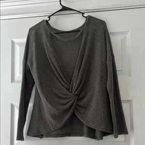 Textured Twist Back Sweater